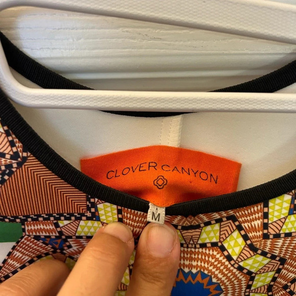 Clover Canyon Sleeveless Bodycon Neoprene Mini Dress Womens Sz Medium Made in US - Picture 4 of 5